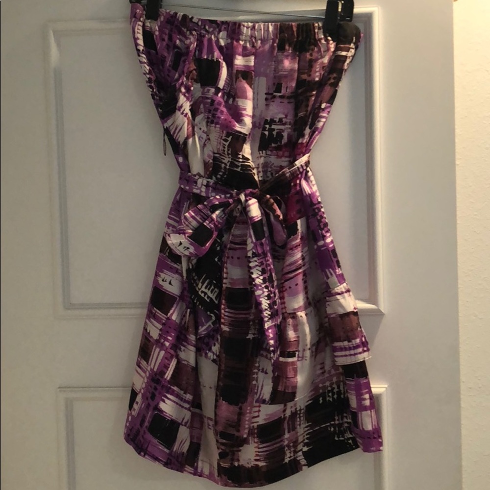 Ali Ro Strapless silk dress